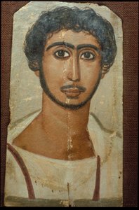 Retrato de um homem (encáustica em madeira)